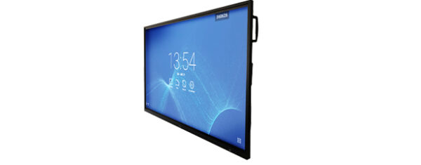 65, 75 und 86 Zoll interaktives Großfomat Display (Whiteboard-SmartBoard) schräg rechts
