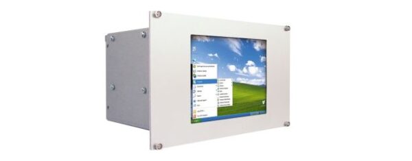 Panel PC mit 5,7" TFT und resistiven 4-draht Touch für den Pult- oder Wandeinbau