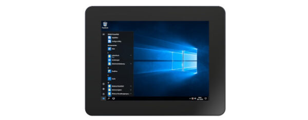 Panel PC mit 8,4 Zoll SVGA Display, lüfterlose CPU und resistiven oder projected capacitven (pcap) Touchscreen Front