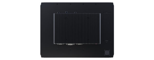 Panel PC mit 15 Zoll XGA Display- lüfterlose CPU und resistiven oder projected capacitven (pcap) Touchscreen Rückseite