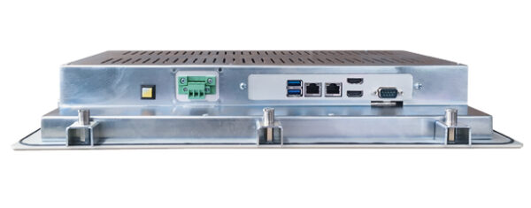 Panel-PC mit 15,6“ Full HD Display und integriertem Multitouchscreen. Als Prozessoren stehen u.a. Intel Celeron Quad-Core N3160 oder Intel i3/i5/i7 CPUs zur Verfügung.