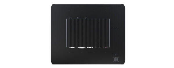 Panel PC mit 17 Zoll XGA Display, lüfterlose CPU und resistiven oder projected capacitven (pcap) Touchscreen Rückseite
