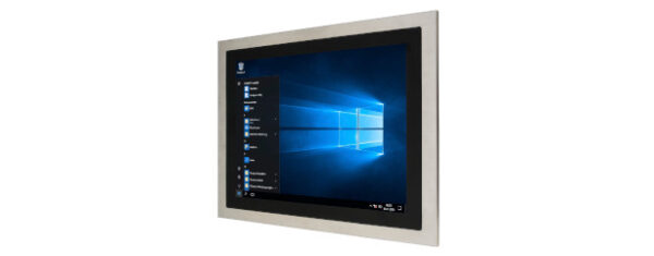 Panel PC mit 17 Zoll XGA Display, lüfterlose CPU und resistiven oder projected capacitven (pcap) Touchscreen Edelstahl