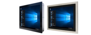 Panel PC mit 17 Zoll XGA Display, lüfterlose CPU und resistiven oder projected capacitven (pcap) Touchscreen Edelstahl Ansichten
