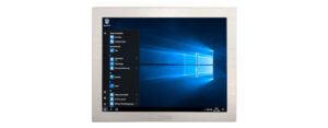 IP66 Industrial all in one Edelstahl PC mit 17 Zoll SXGA Display, lüfterlose Kabylake CPU und projected capacitven (pcap) Touchscreen - Front