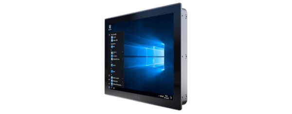 Panel PC mit 17 Zoll SXGA (1280x1024) TFT, lüfterlose CPU und resistiven oder projected capacitven (pcap) Touchscreen