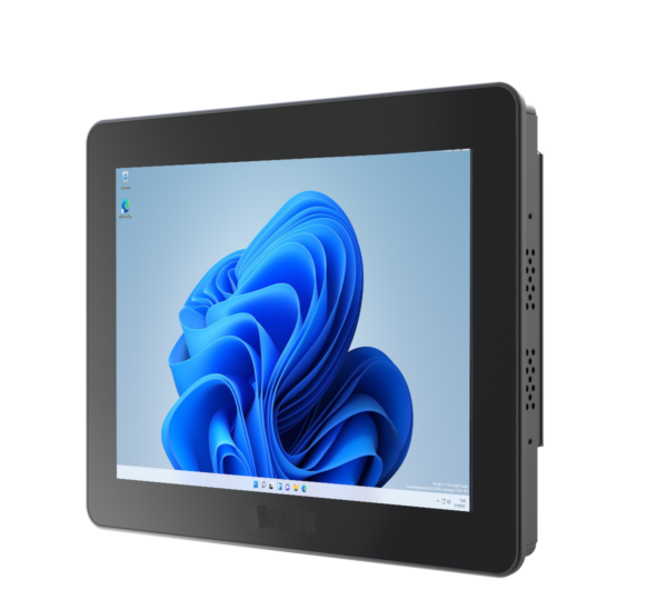 Panel PC mit 10,4" XGA PCAP Touchdisplay Schraegansicht